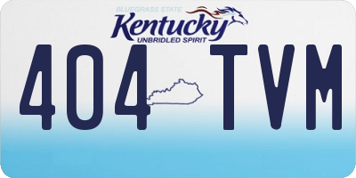 KY license plate 404TVM