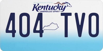 KY license plate 404TVO