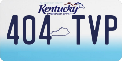 KY license plate 404TVP
