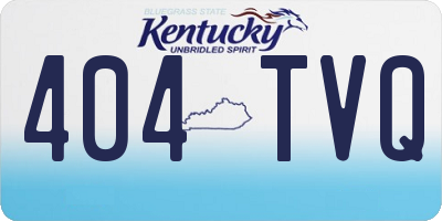 KY license plate 404TVQ