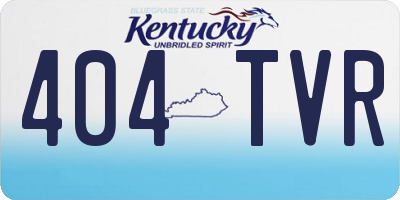 KY license plate 404TVR