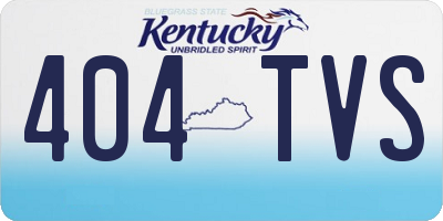 KY license plate 404TVS