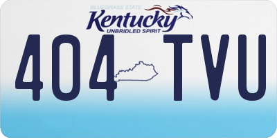 KY license plate 404TVU
