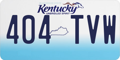 KY license plate 404TVW