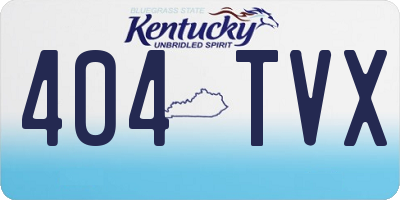 KY license plate 404TVX