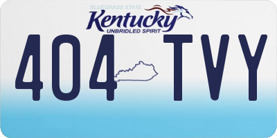 KY license plate 404TVY