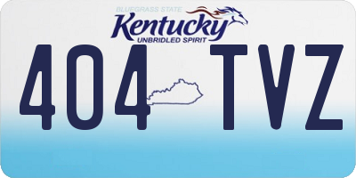 KY license plate 404TVZ