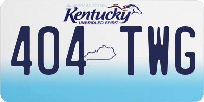 KY license plate 404TWG