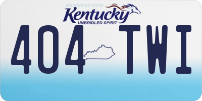 KY license plate 404TWI