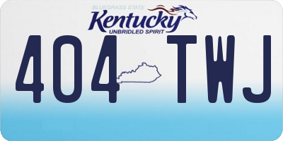 KY license plate 404TWJ