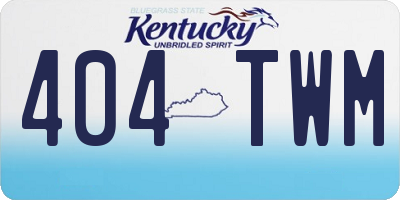 KY license plate 404TWM