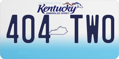 KY license plate 404TWO
