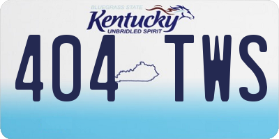 KY license plate 404TWS