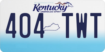 KY license plate 404TWT
