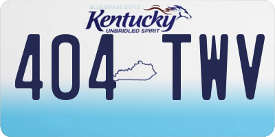 KY license plate 404TWV