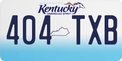 KY license plate 404TXB