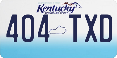 KY license plate 404TXD