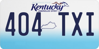 KY license plate 404TXI