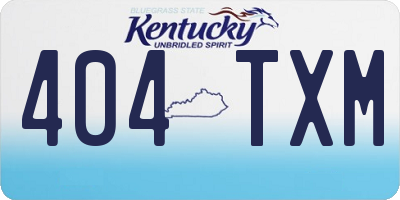 KY license plate 404TXM