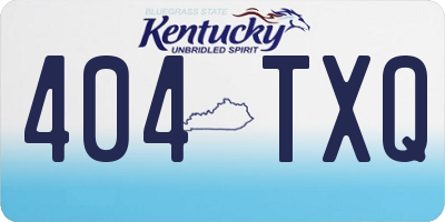 KY license plate 404TXQ