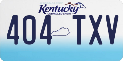 KY license plate 404TXV