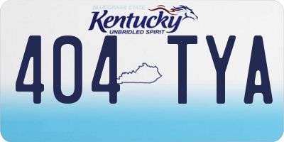 KY license plate 404TYA