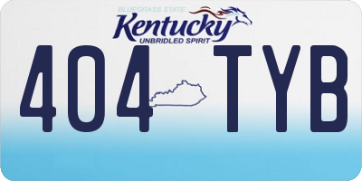 KY license plate 404TYB