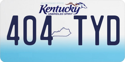 KY license plate 404TYD