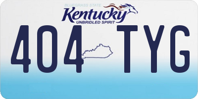 KY license plate 404TYG