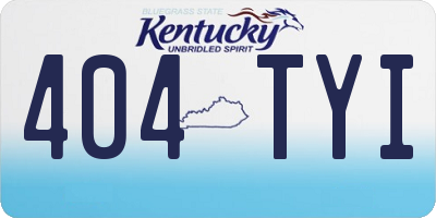 KY license plate 404TYI