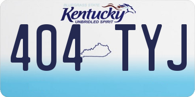 KY license plate 404TYJ