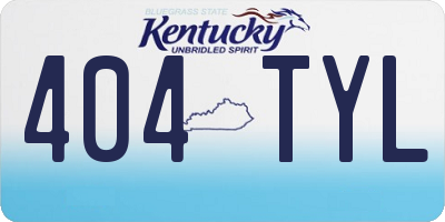 KY license plate 404TYL