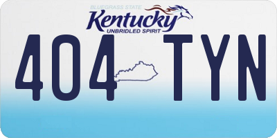 KY license plate 404TYN