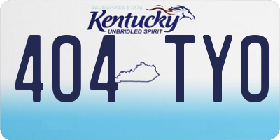 KY license plate 404TYO