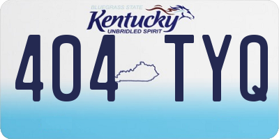 KY license plate 404TYQ