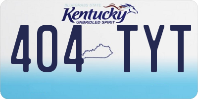 KY license plate 404TYT