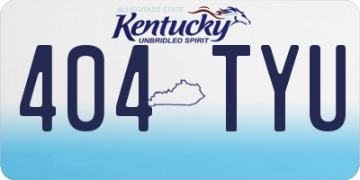 KY license plate 404TYU