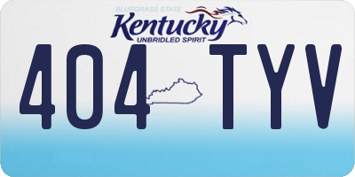 KY license plate 404TYV