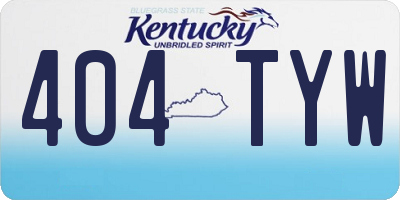 KY license plate 404TYW