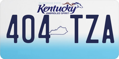 KY license plate 404TZA
