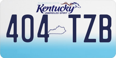 KY license plate 404TZB