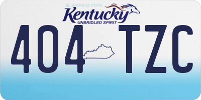 KY license plate 404TZC