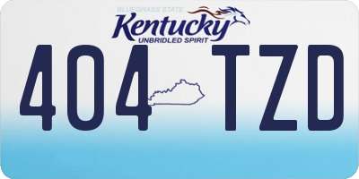 KY license plate 404TZD