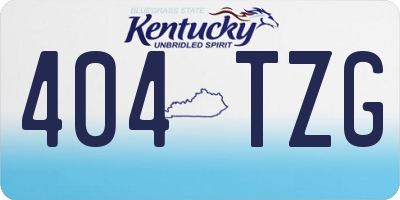 KY license plate 404TZG
