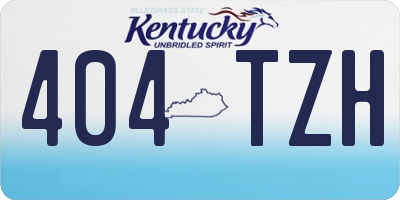 KY license plate 404TZH