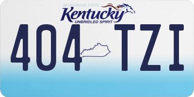 KY license plate 404TZI
