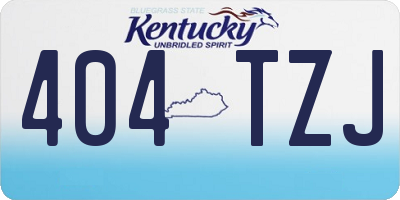KY license plate 404TZJ