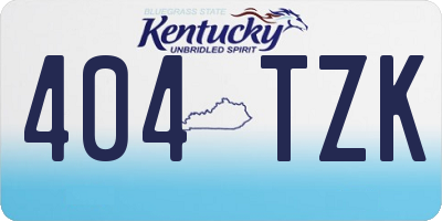 KY license plate 404TZK