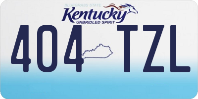 KY license plate 404TZL