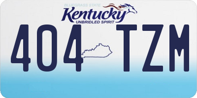 KY license plate 404TZM